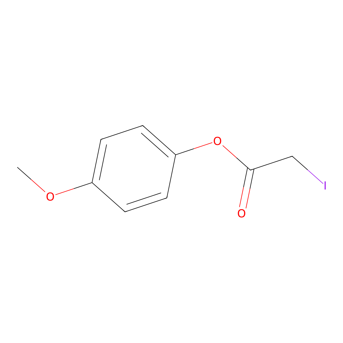 4-Methoxyphenyl 2-iodoacetate molecular structure, CAS 1612216-59-7