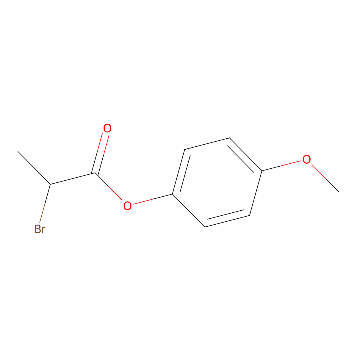 4-Methoxyphenyl 2-bromopropanoate molecular structure, CAS 1612216-65-5