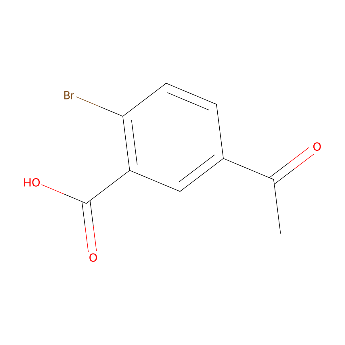 5-Acetyl-2-bromobenzoic acid molecular structure, CAS 1612219-56-3