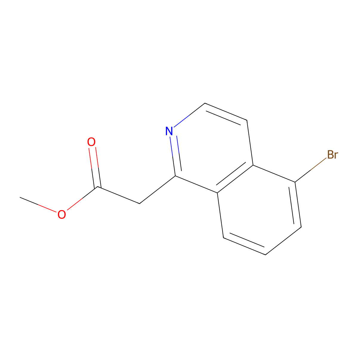 Methyl 5-Bromoisoquinoline-1-acetate molecular structure, CAS 1612222-98-6