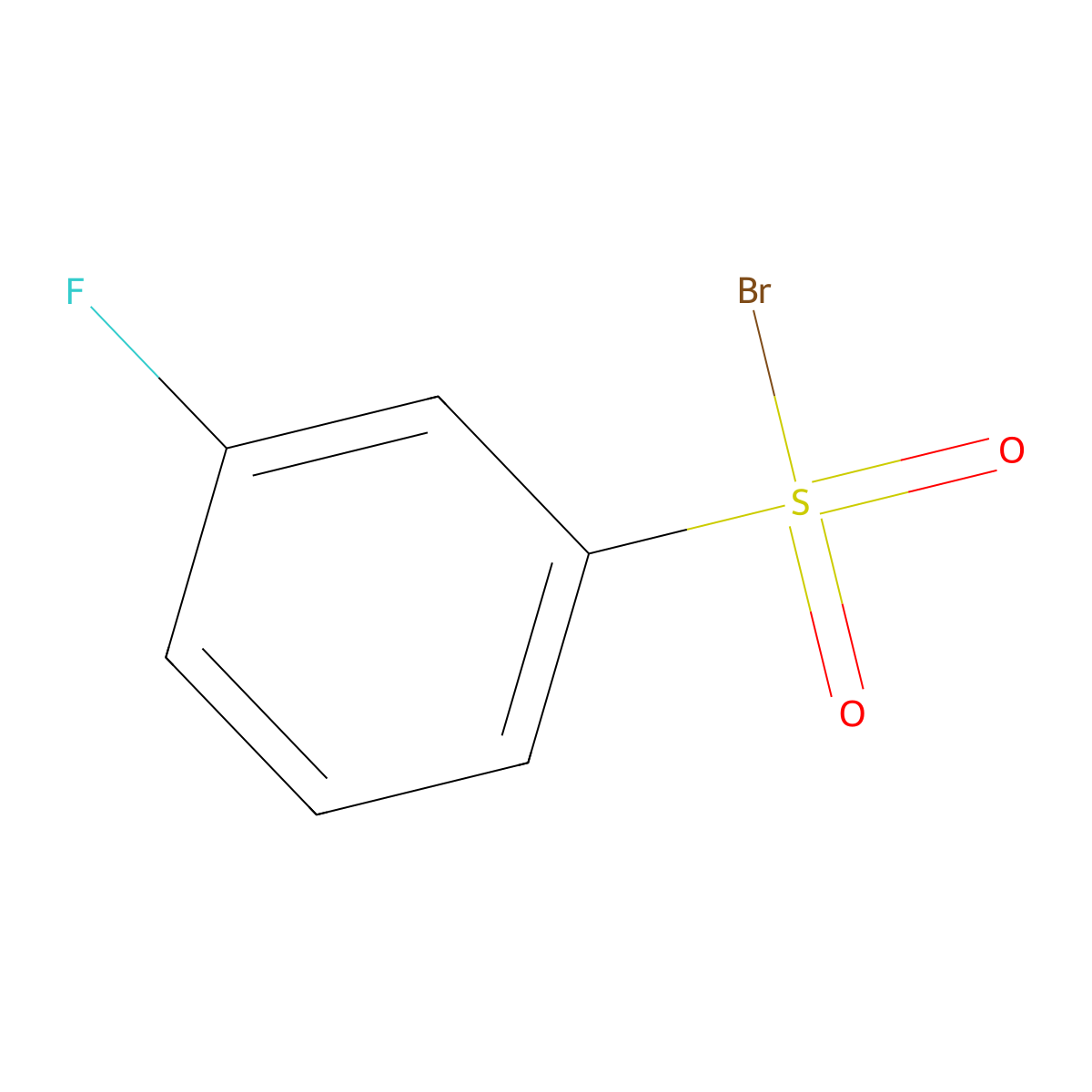 3-Fluorobenzene-1-sulfonyl bromide molecular structure, CAS 1612228-59-7