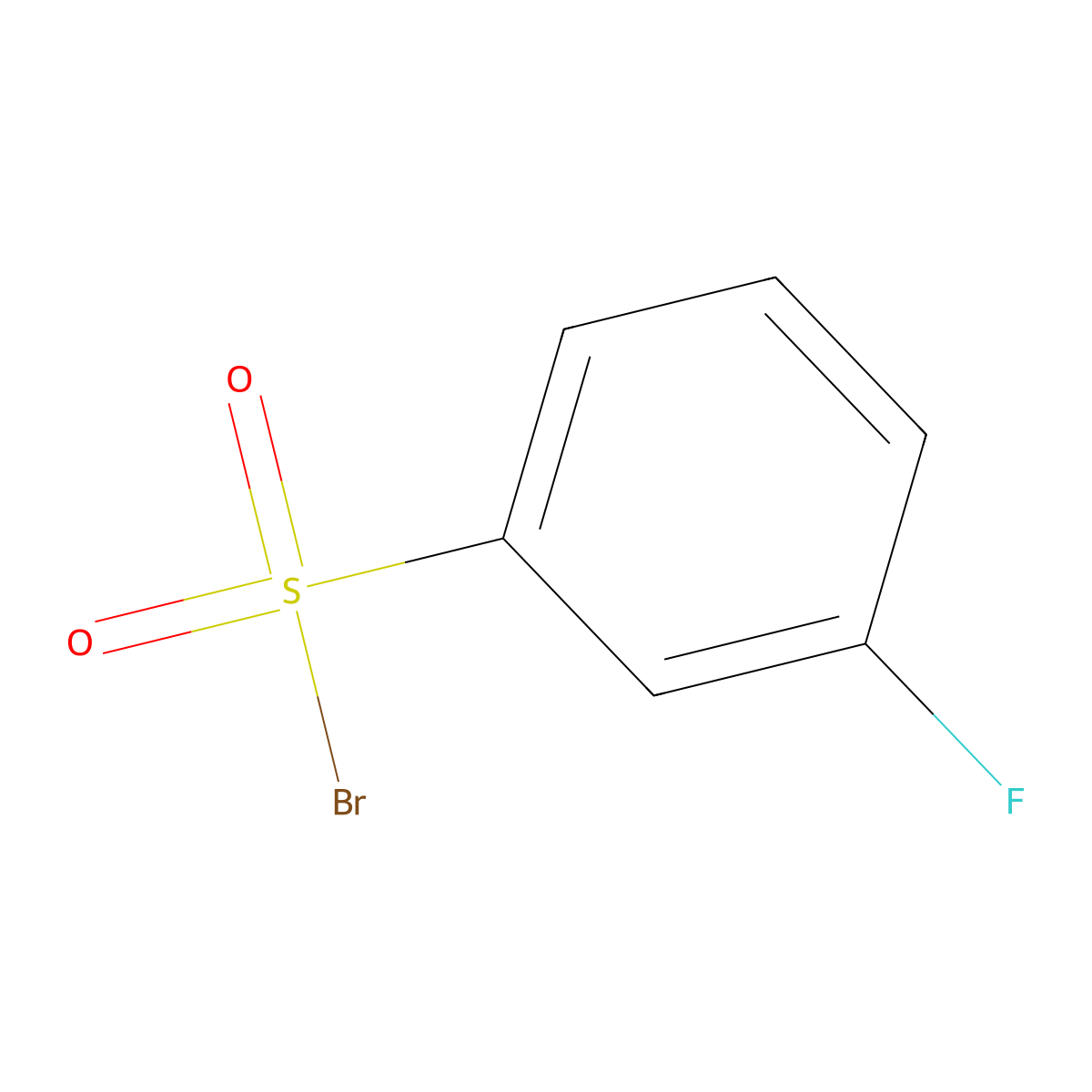 3-Fluorobenzene-1-sulfonyl bromide molecular structure, CAS 1612228-59-7