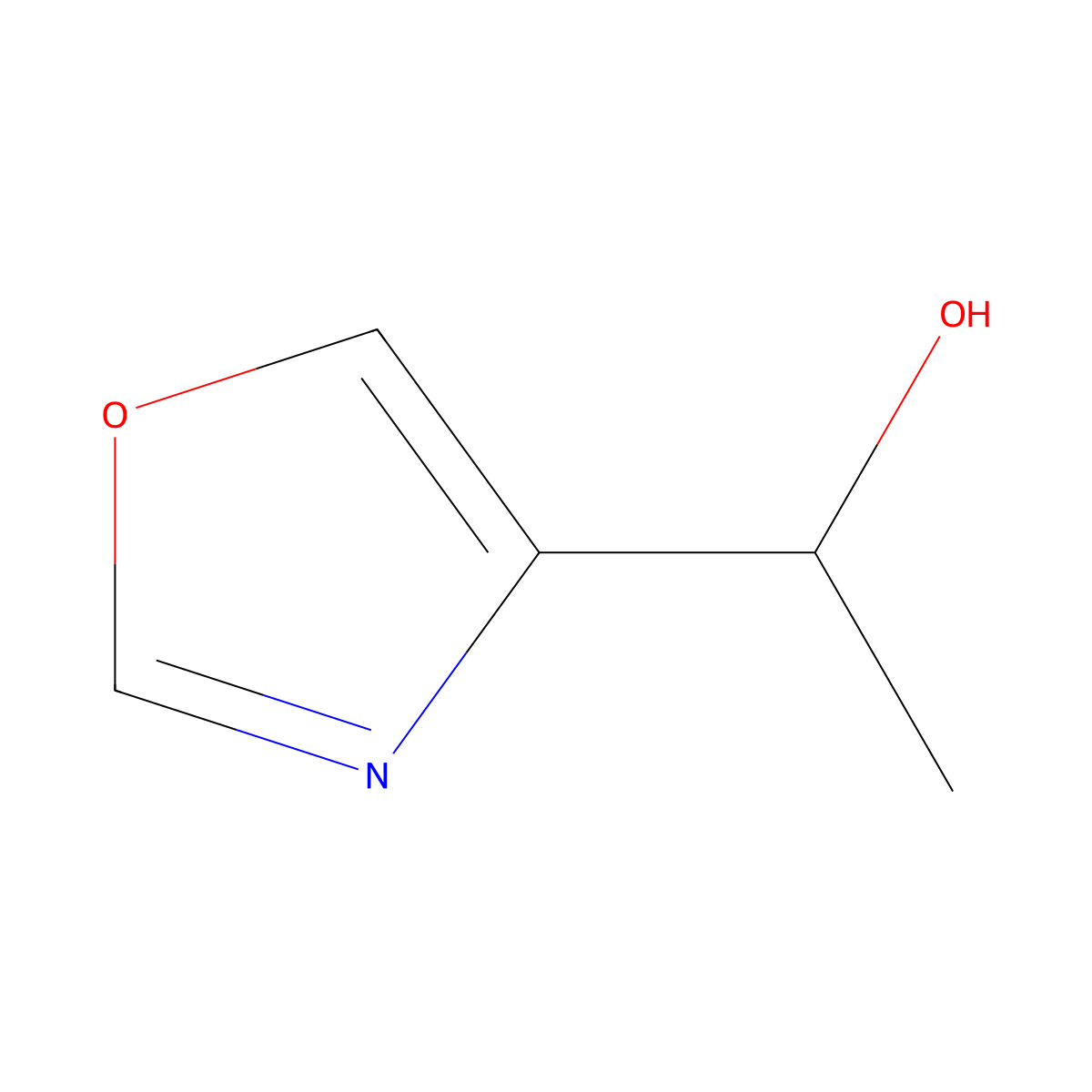 1-(1,3-Oxazol-4-yl)ethan-1-ol molecular structure, CAS 1612233-66-5