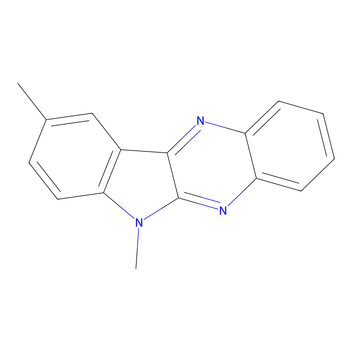 6,9-Dimethyl-6H-indolo[2,3-b]quinoxaline molecular structure, CAS 161224-92-6