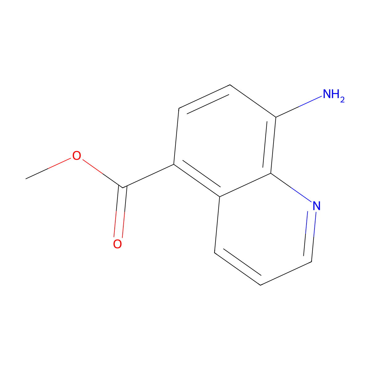 Methyl 8-aminoquinoline-5-carboxylate molecular structure, CAS 1612247-58-1