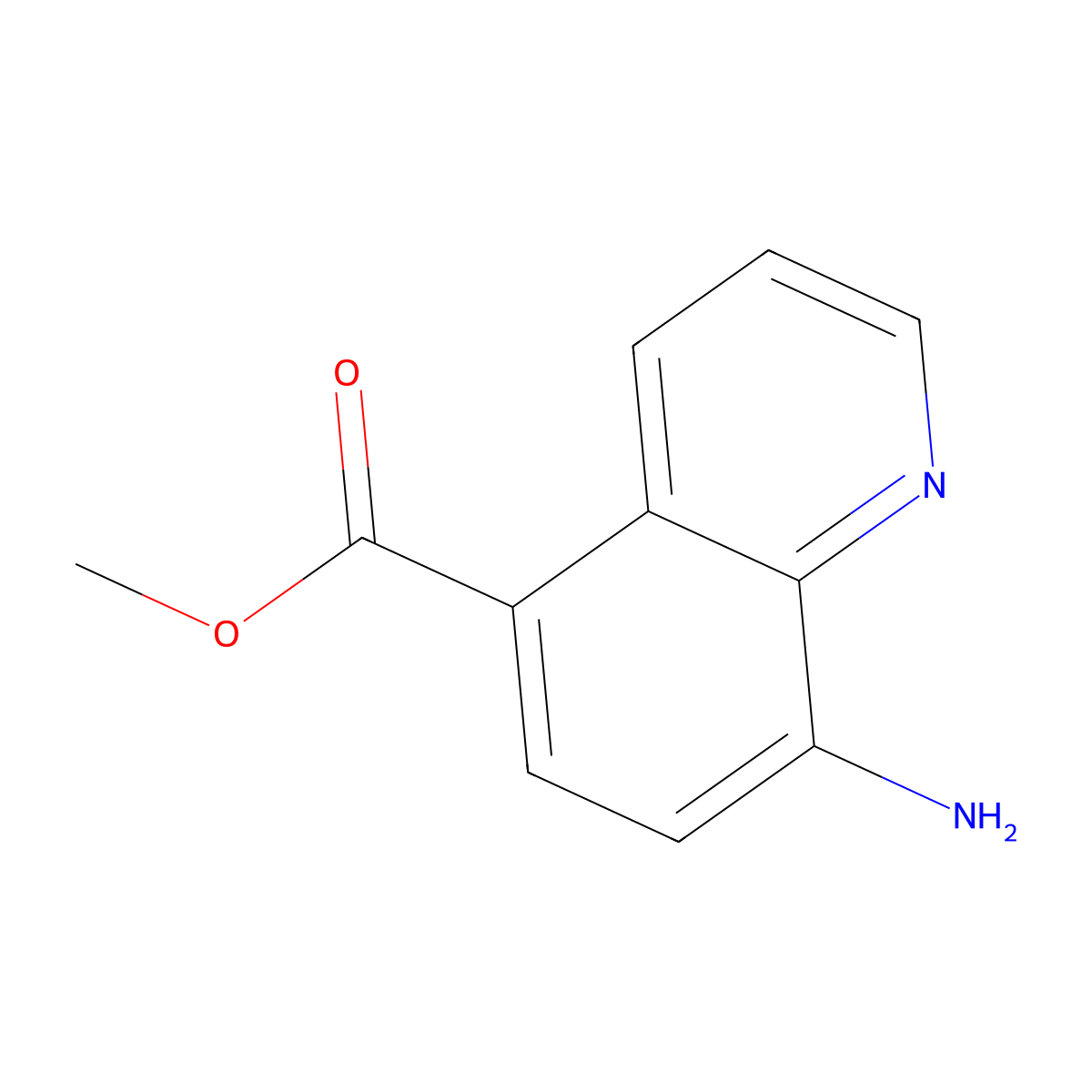 Methyl 8-aminoquinoline-5-carboxylate molecular structure, CAS 1612247-58-1