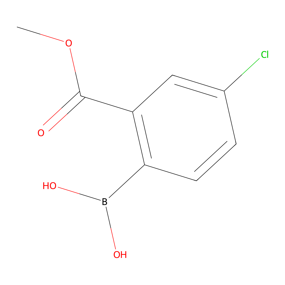 4-Chloro-2-(methoxycarbonyl)phenylboronic acid molecular structure, CAS 1612256-37-7