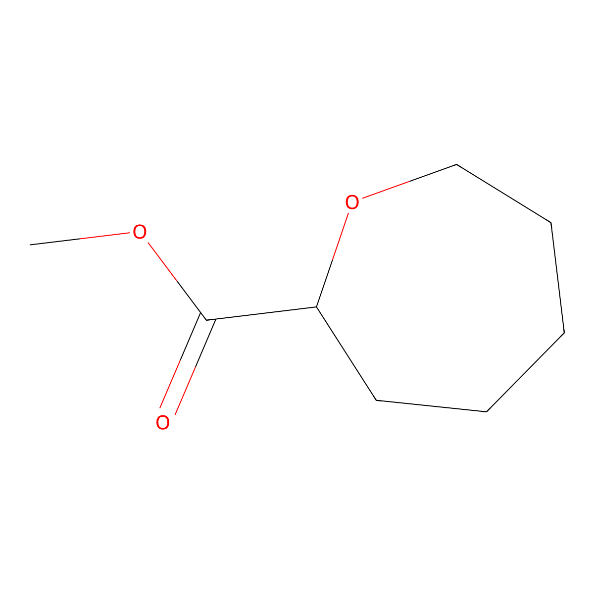 Methyl Oxepane-2-carboxylate molecular structure, CAS 161254-51-9