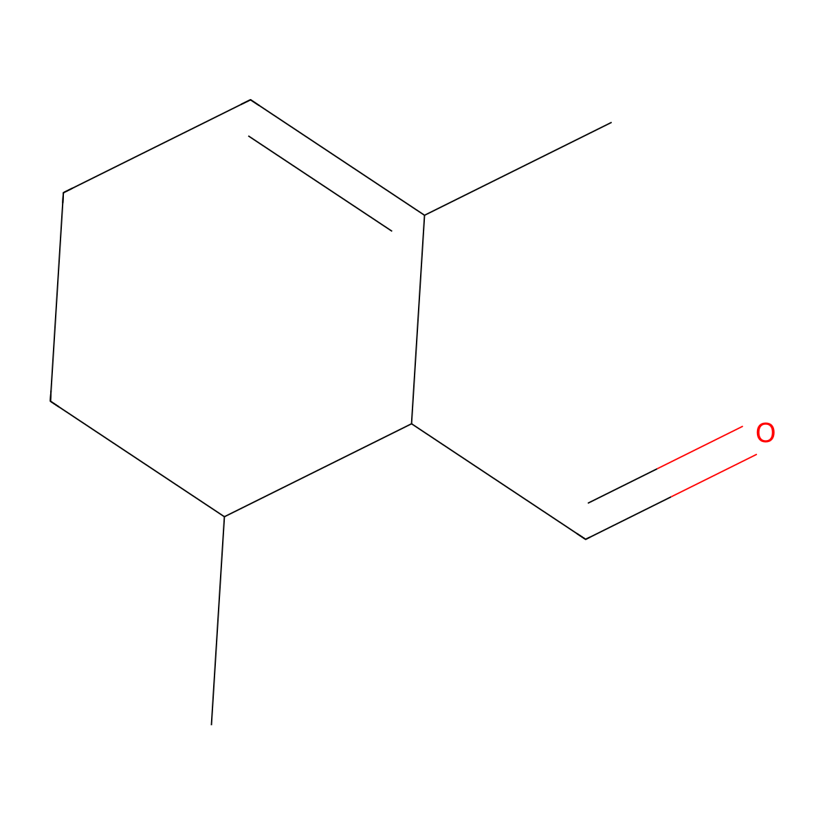 2,6-Dimethylcyclohex-2-ene-1-carbaldehyde molecular structure, CAS 161257-76-7