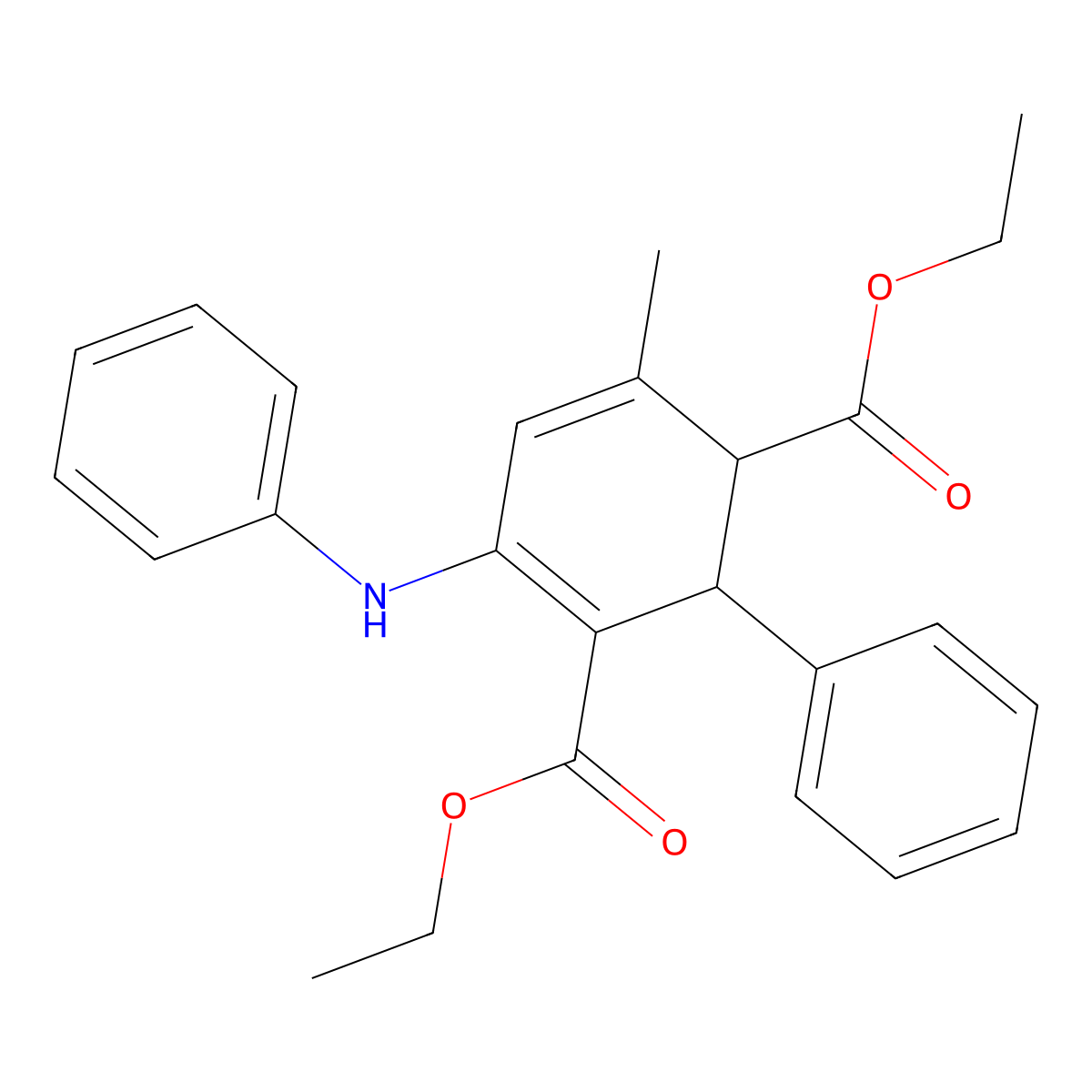 Diethyl 6-methyl-2-phenyl-4-(phenylamino)cyclohexa-3,5-diene-1,3-dicarboxylate molecular structure, CAS 161265-92-5