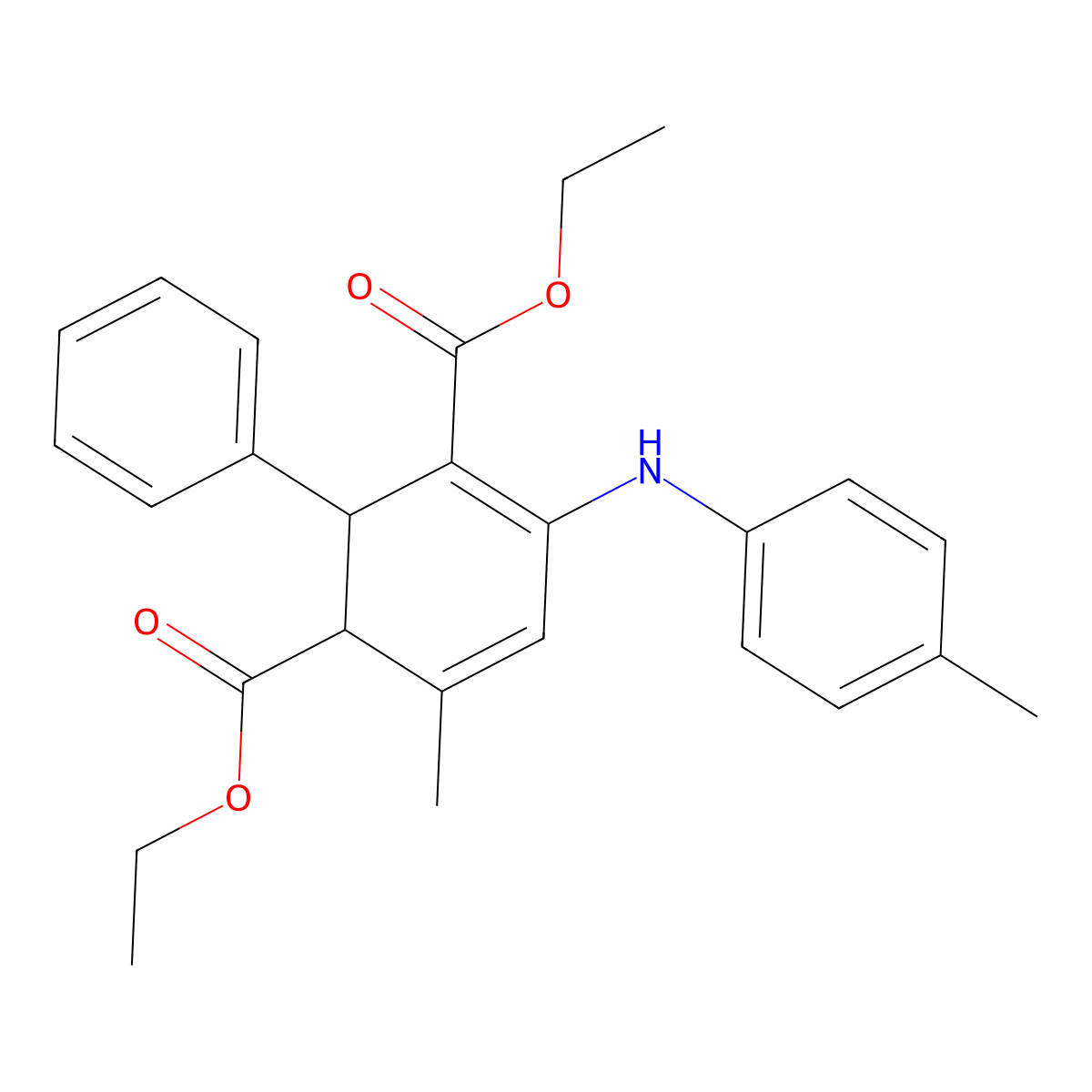 Diethyl 6-methyl-4-[(4-methylphenyl)amino]-2-phenylcyclohexa-3,5-diene-1,3-dicarboxylate molecular structure, CAS 161265-93-6