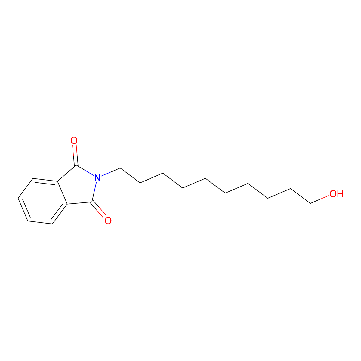 10-Phthalamido-1-decanol molecular structure, CAS 161270-70-8