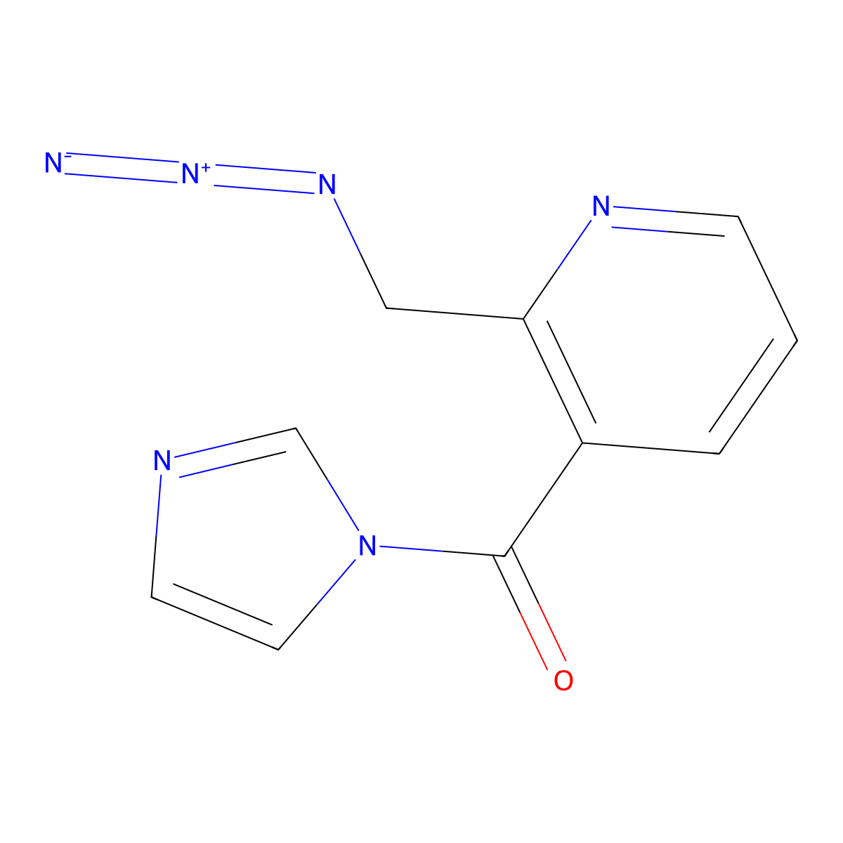 2-(azidomethyl)-3-(1H-imidazole-1-carbonyl)pyridine molecular structure, CAS 1612756-29-2