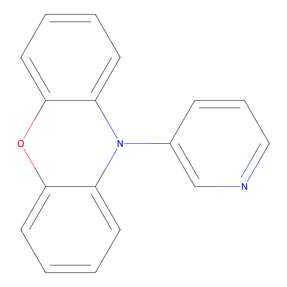 10-(Pyridin-3-yl)-10H-phenoxazine molecular structure, CAS 1612775-23-1
