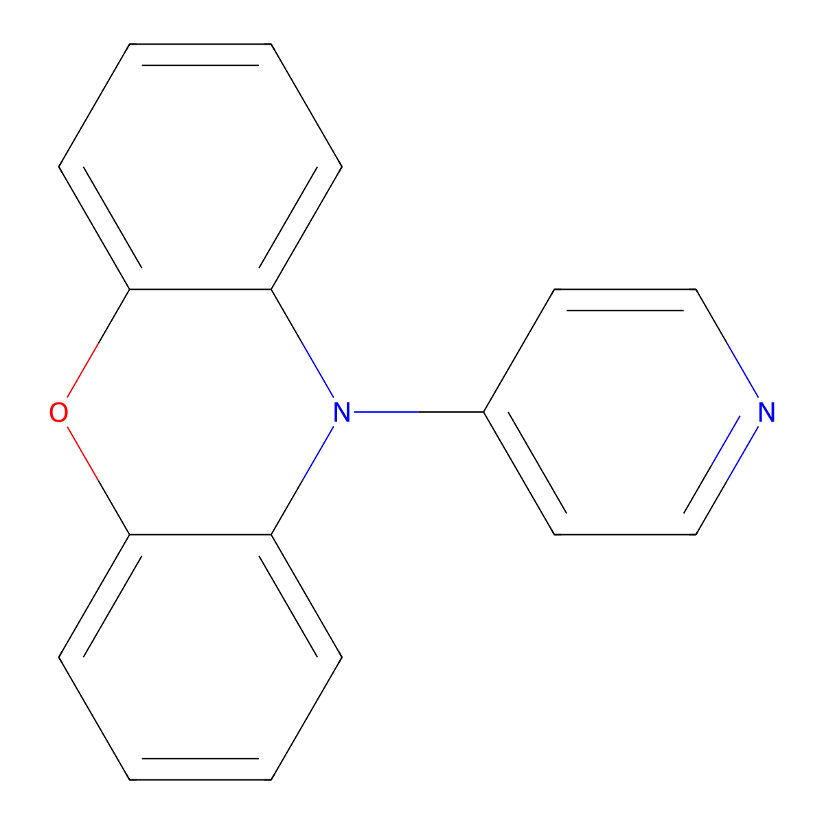 10-(Pyridin-4-yl)-10H-phenoxazine molecular structure, CAS 1612775-24-2