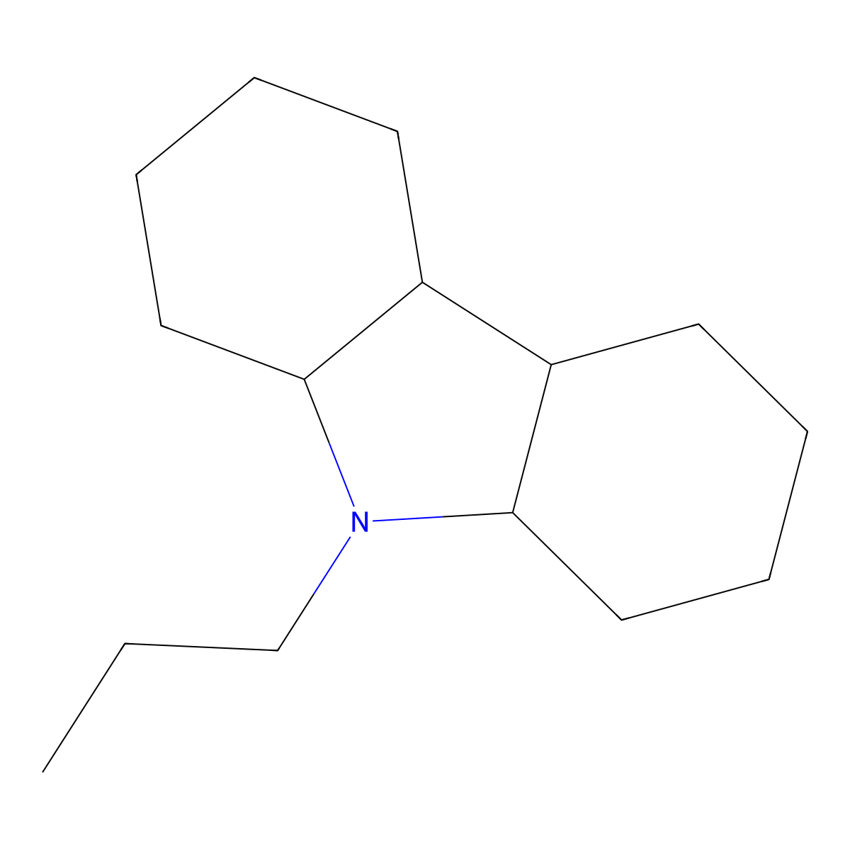 9-Propyldodecahydro-1H-carbazole molecular structure, CAS 1612790-27-8
