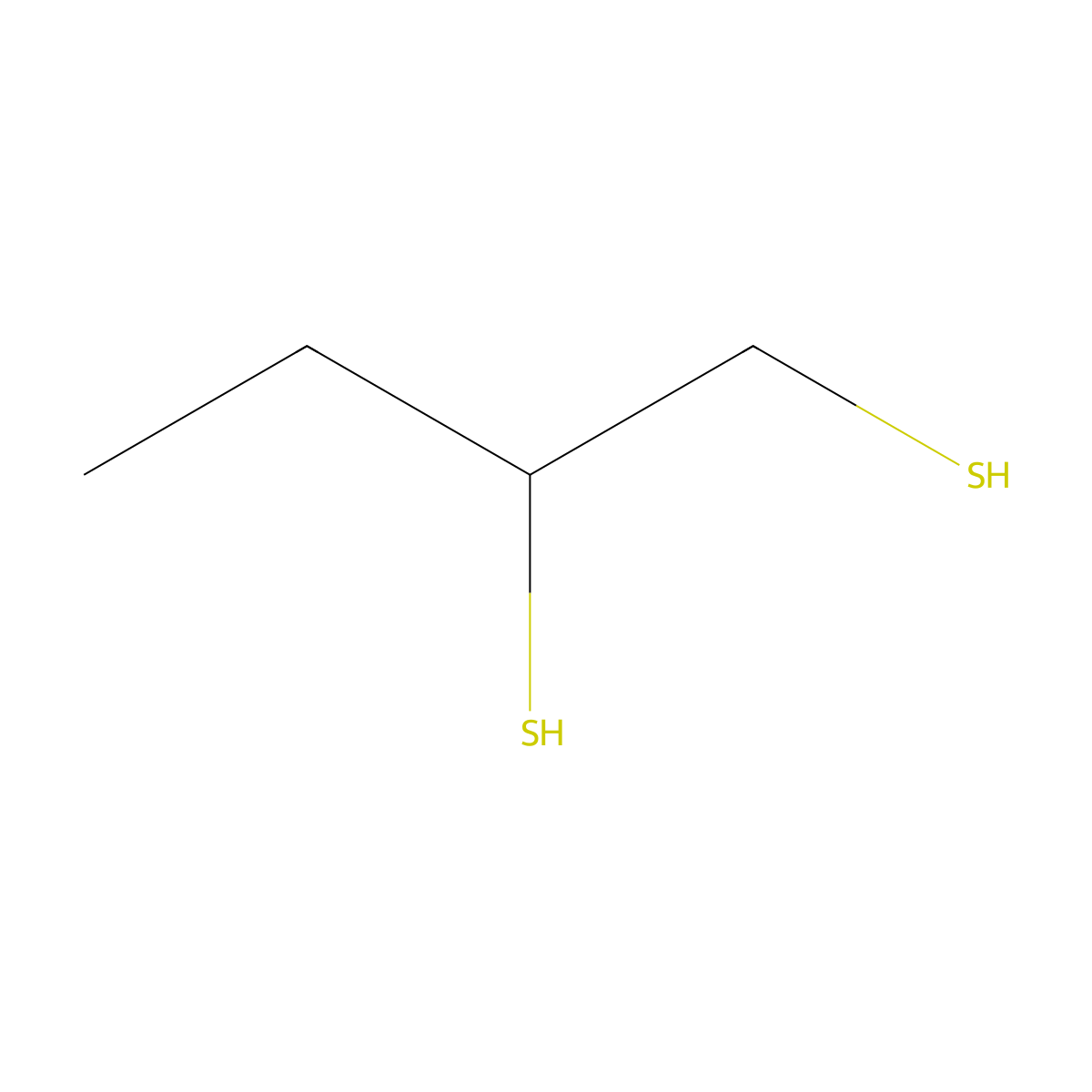 1,2-Butanedithiol molecular structure, CAS 16128-68-0
