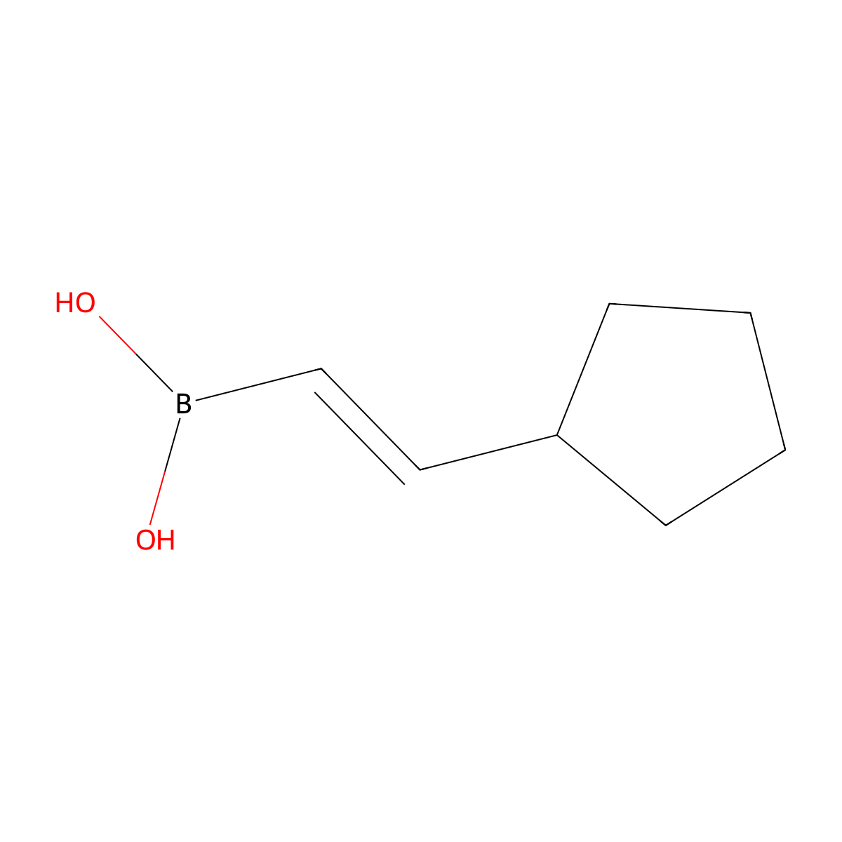 2-(Cyclopentyl)Ethenyl-1-Boronic Acid molecular structure, CAS 161282-93-5