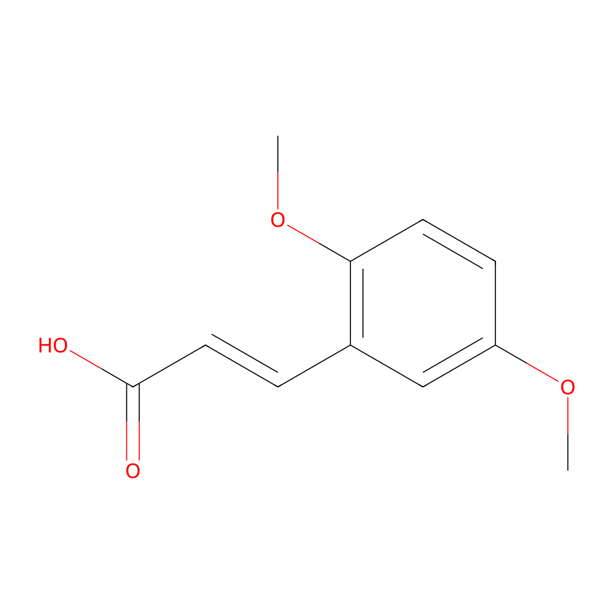 3-(2,5-Dimethoxyphenyl)-2-propenoic acid molecular structure, CAS 161282-95-7