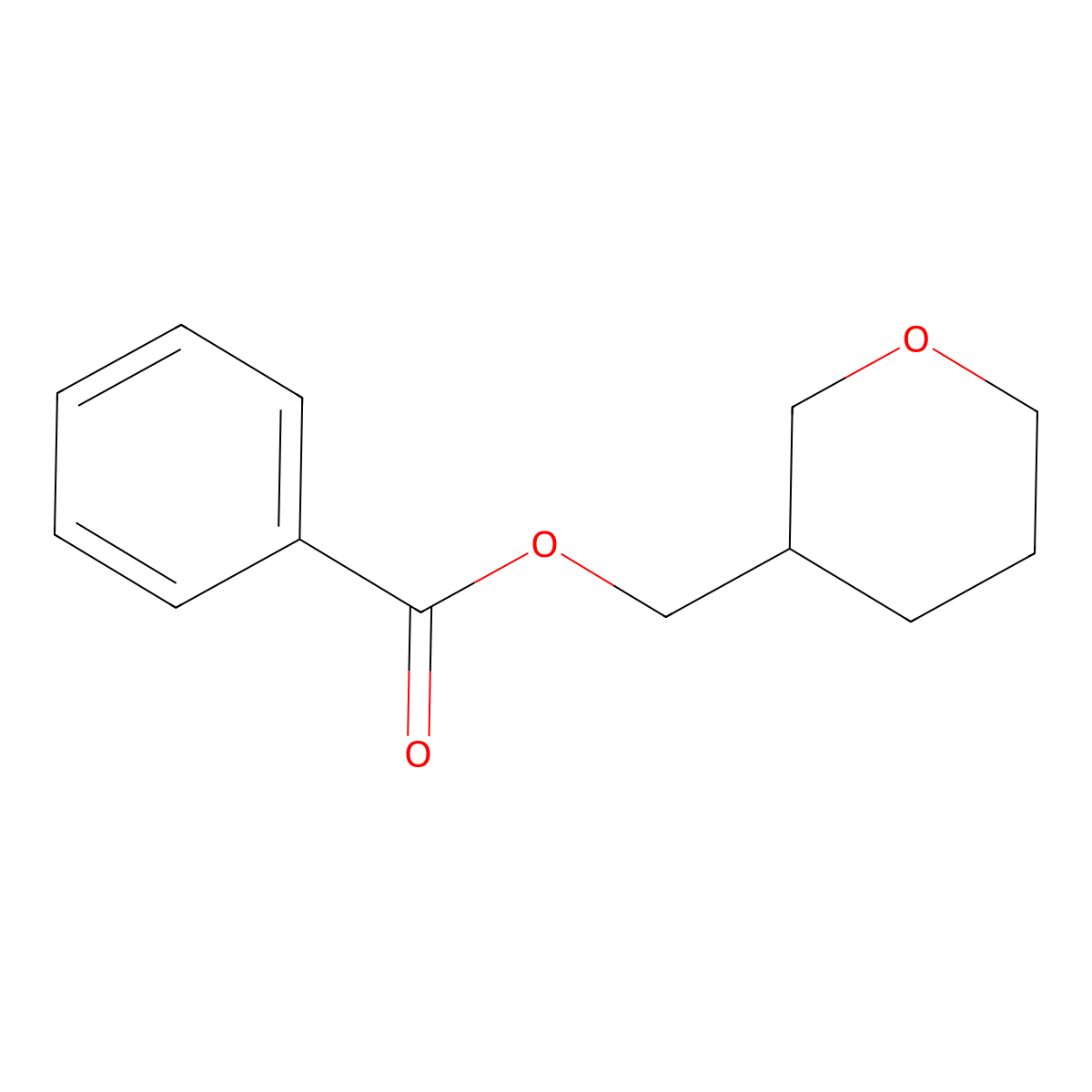 (R)-(Tetrahydro-2H-pyran-3-yl)methyl benzoate molecular structure, CAS 1612884-82-8