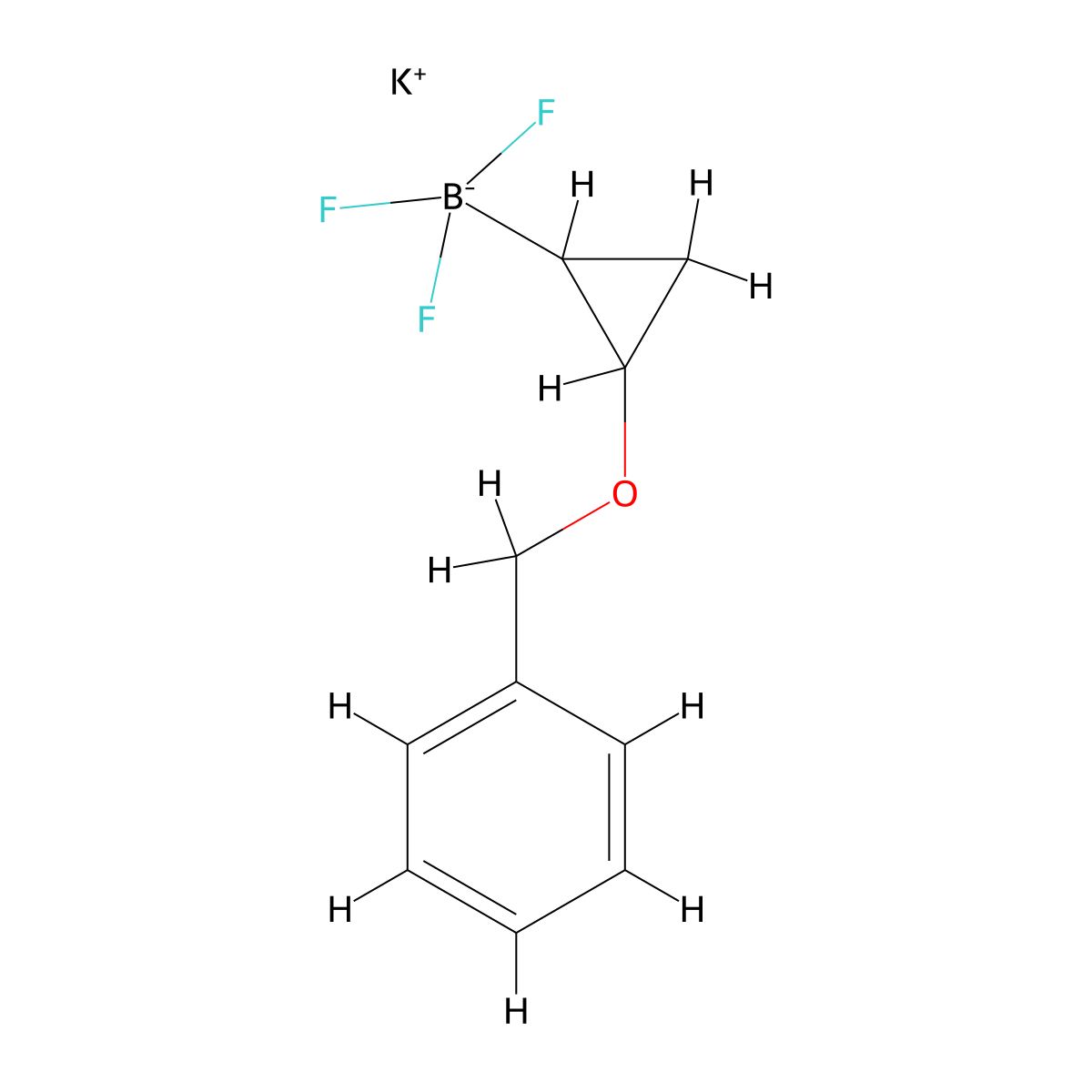 Potassium (2-(benzyloxy)cyclopropyl)trifluoroborate molecular structure, CAS 1612892-51-9
