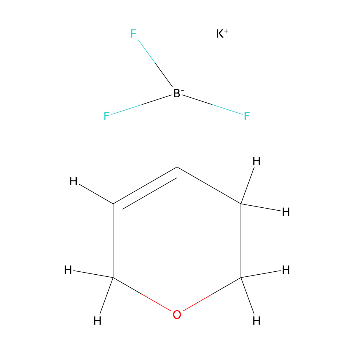 Potassium (3,6-dihydro-2H-pyran-4-yl)trifluoroborate molecular structure, CAS 1612893-03-4