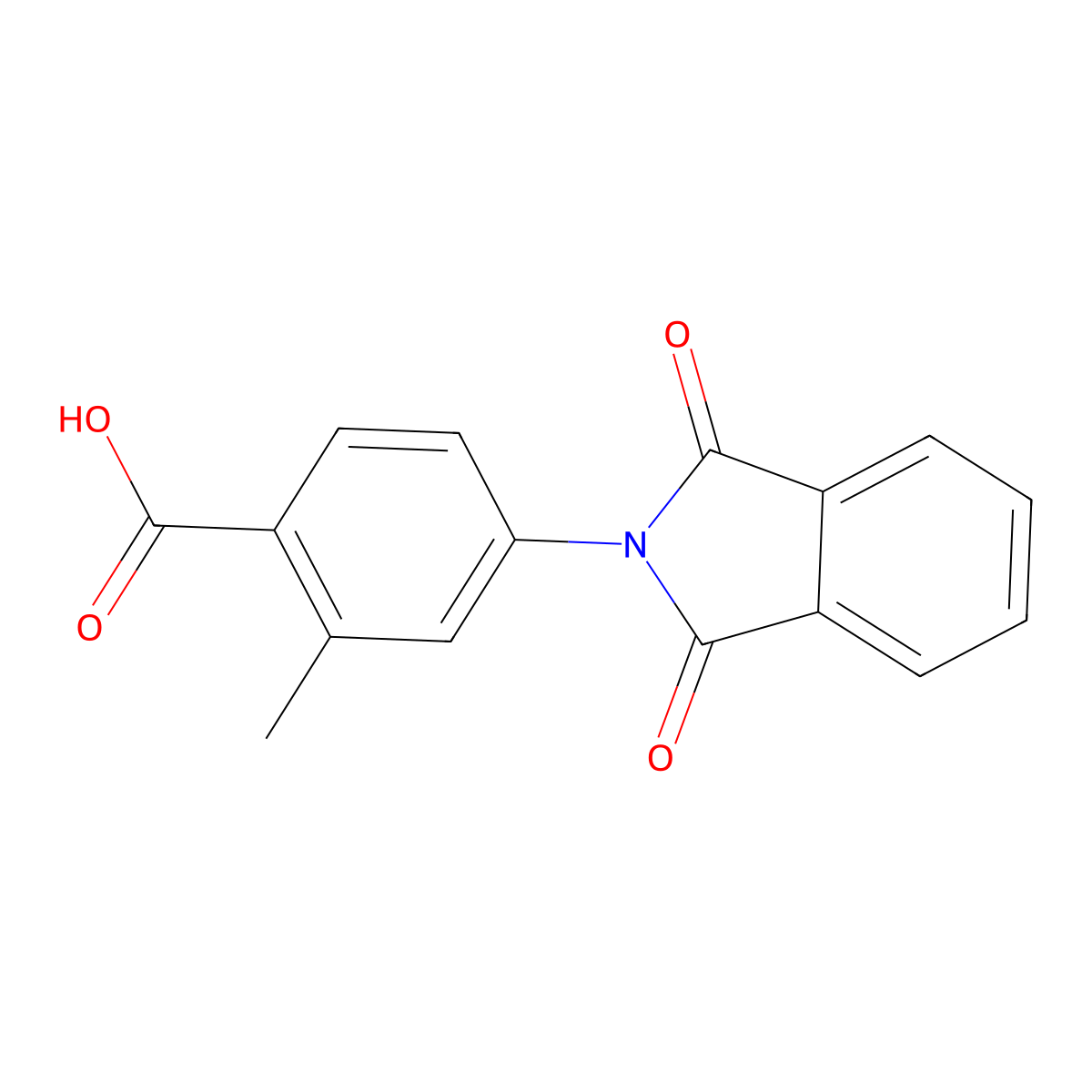 4-(1,3-dioxo-2,3-dihydro-1H-isoindol-2-yl)-2-methylbenzoic acid molecular structure, CAS 161291-72-1