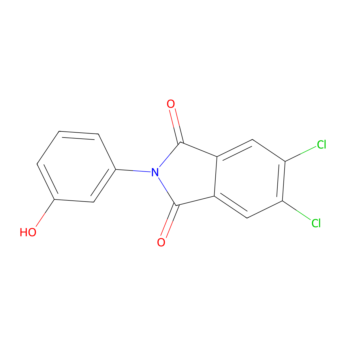 5,6-Dichloro-2-(3-hydroxyphenyl)isoindole-1,3-dione molecular structure, CAS 161291-78-7