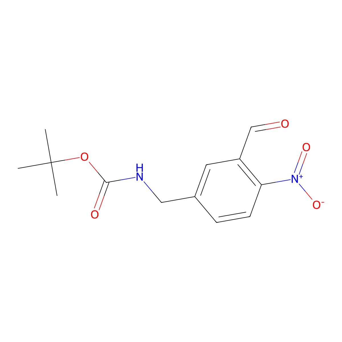 tert-butylN-[(3-formyl-4-nitrophenyl)methyl]carbamate molecular structure, CAS 161292-84-8