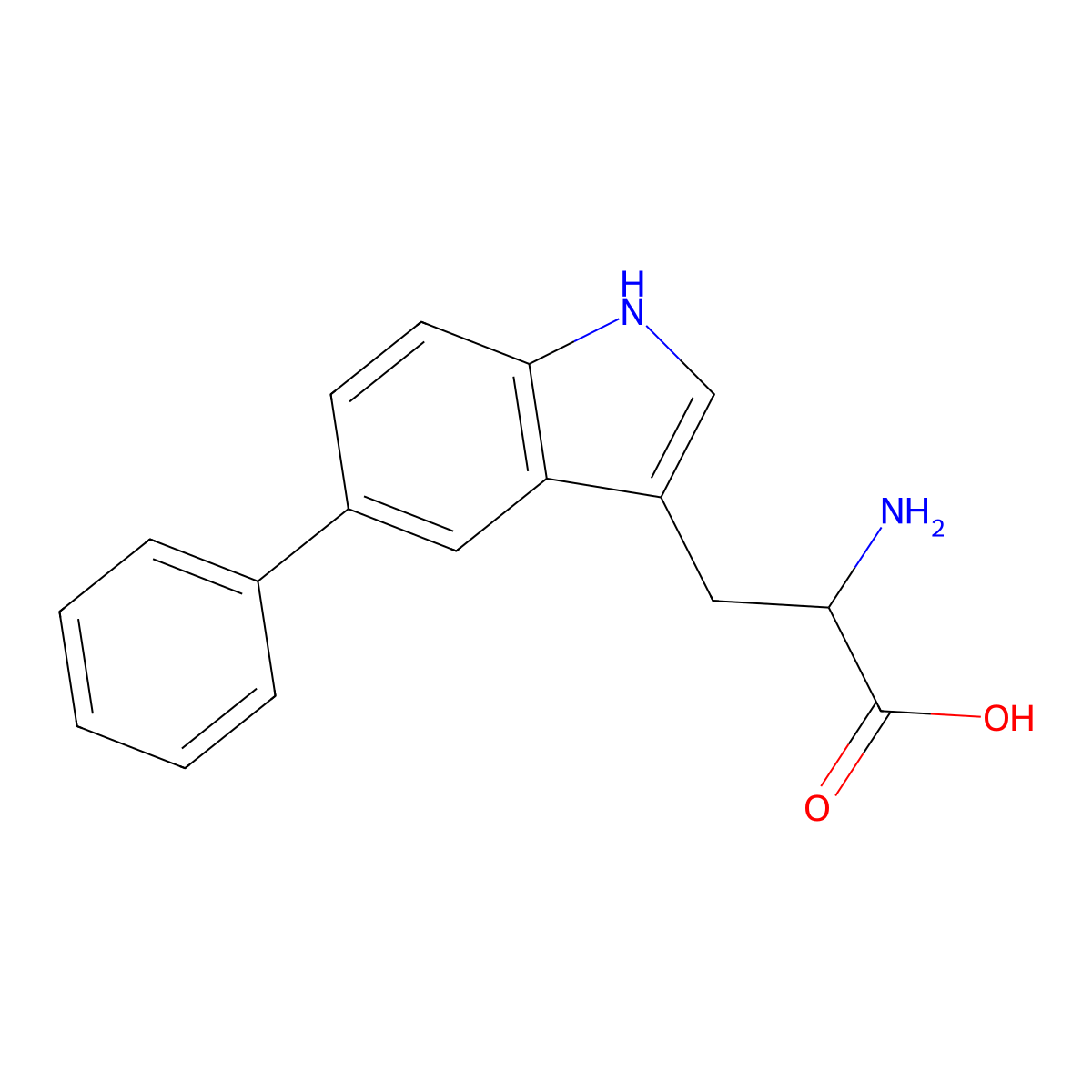 5-Phenyl-L-tryptophan molecular structure, CAS 161295-04-1