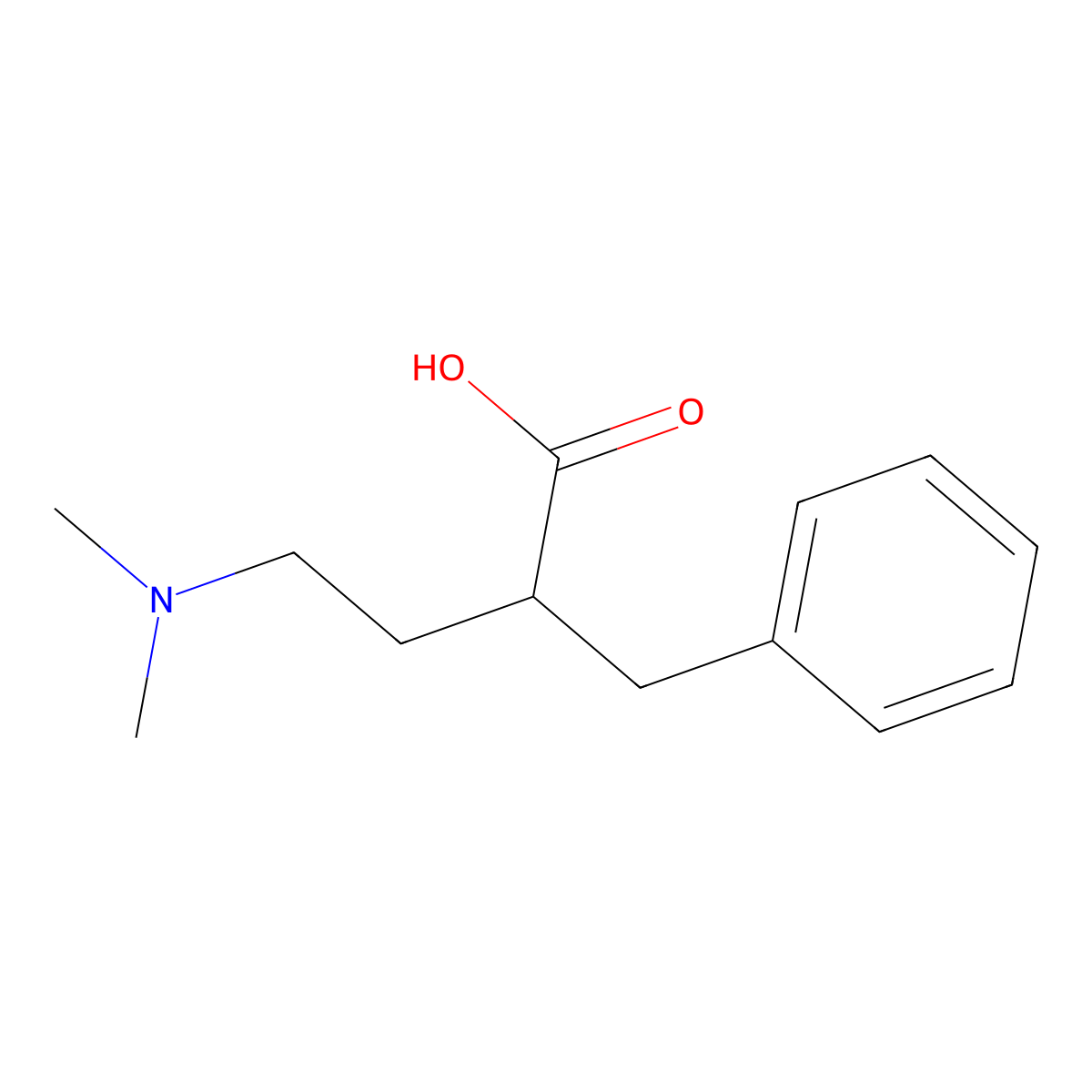 2-Benzyl-4-(dimethylamino)butanoic acid molecular structure, CAS 1613-23-6