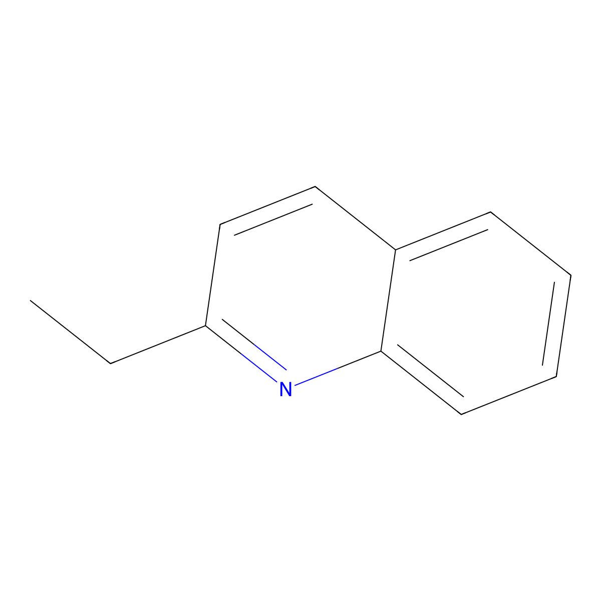 2-Ethylquinoline molecular structure, CAS 1613-34-9