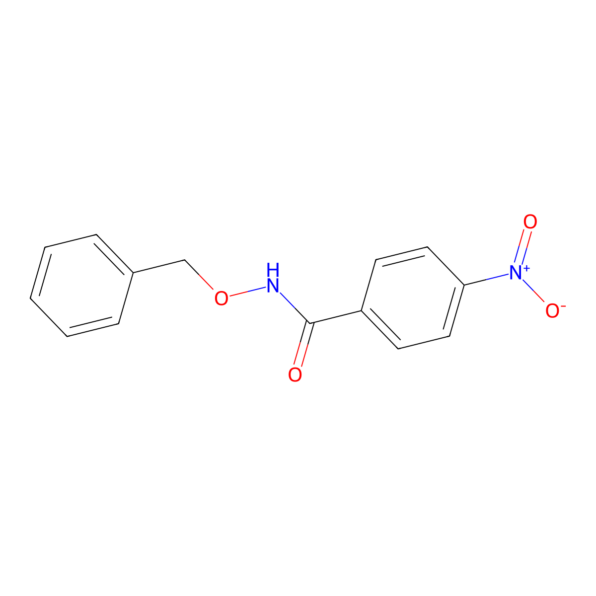 Benzamide, 4-nitro-N-(phenylmethoxy)- molecular structure, CAS 1613-80-5