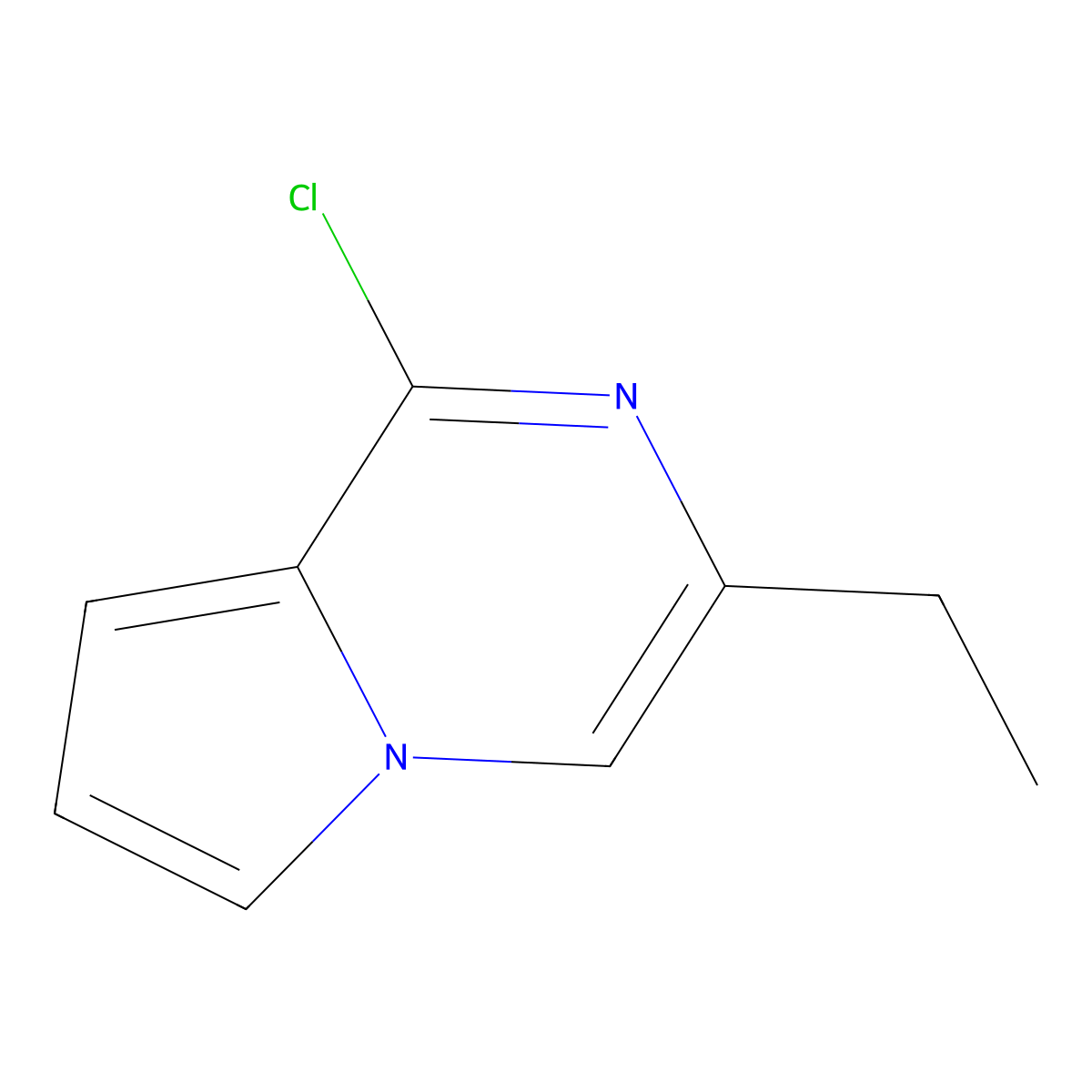 1-Chloro-3-ethylpyrrolo[1,2-a]pyrazine molecular structure, CAS 1613023-11-2