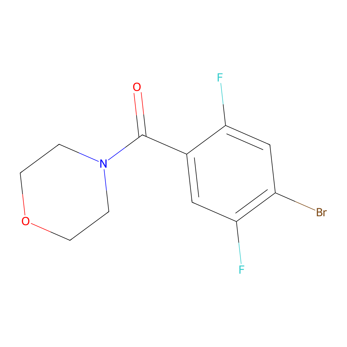 (4-Bromo-2,5-difluorophenyl)(morpholino)methanone molecular structure, CAS 1613051-41-4