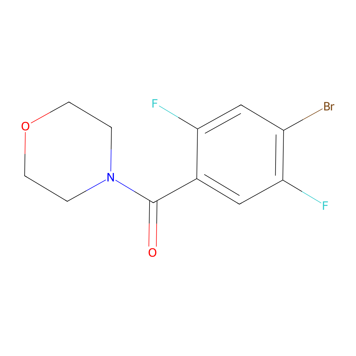 (4-Bromo-2,5-difluorophenyl)(morpholino)methanone molecular structure, CAS 1613051-41-4