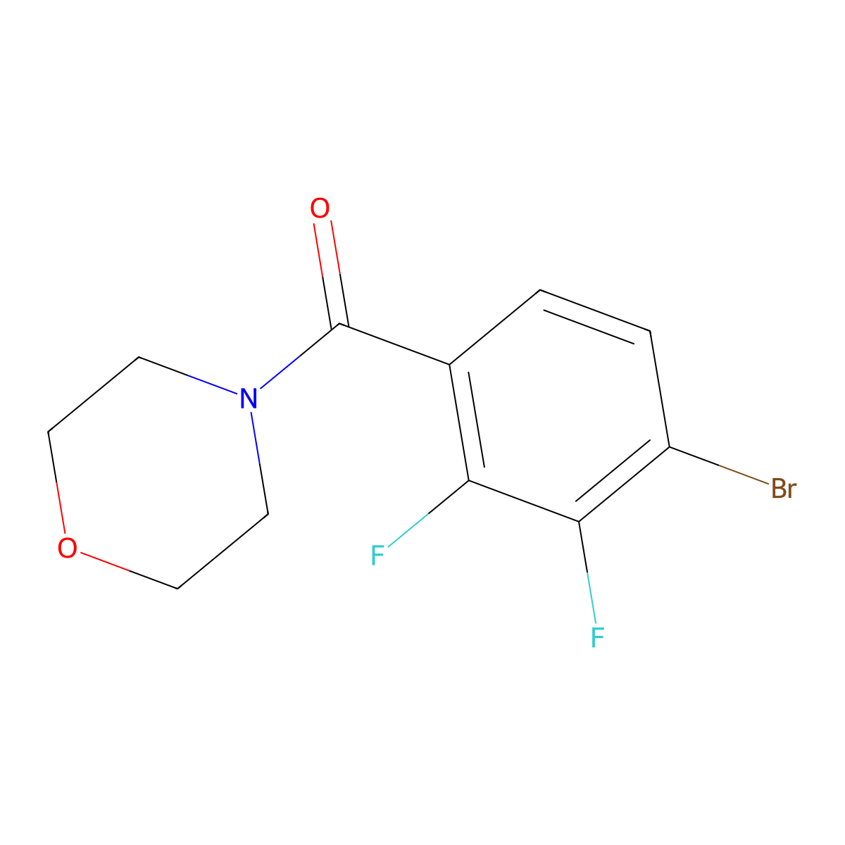 (4-Bromo-2,3-difluorophenyl)(morpholino)methanone molecular structure, CAS 1613051-52-7
