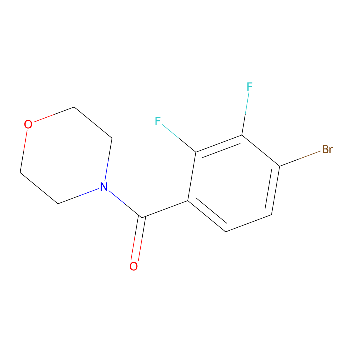 (4-Bromo-2,3-difluorophenyl)(morpholino)methanone molecular structure, CAS 1613051-52-7