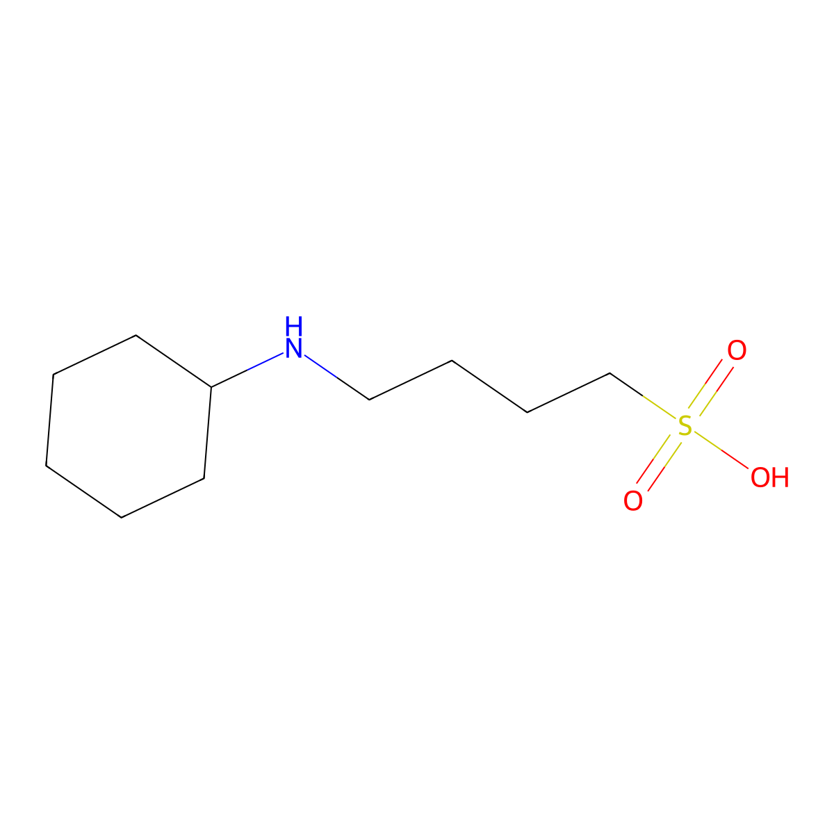4-(Cyclohexylamino)butane-1-sulfonic acid molecular structure, CAS 161308-34-5