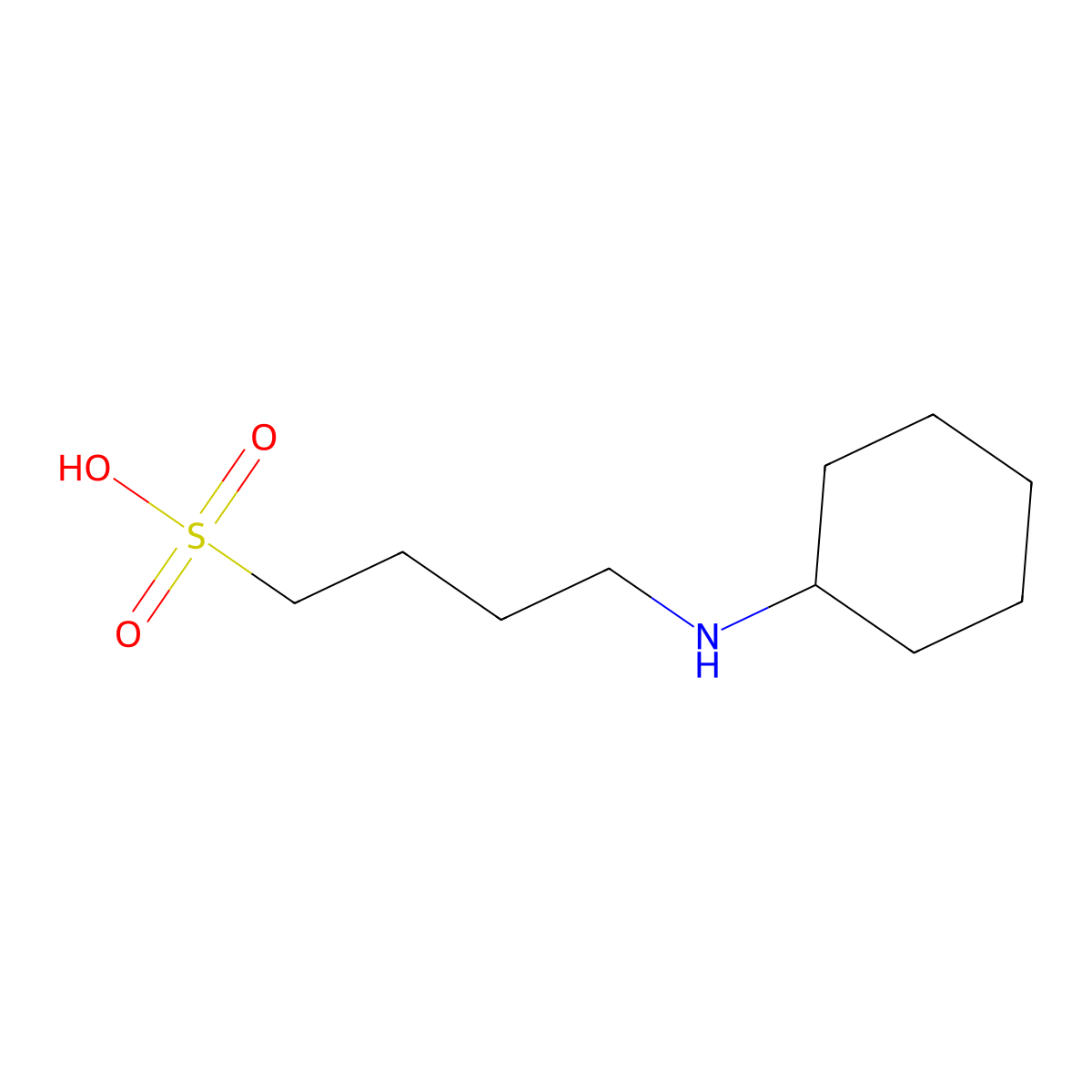 4-(Cyclohexylamino)butane-1-sulfonic acid molecular structure, CAS 161308-34-5