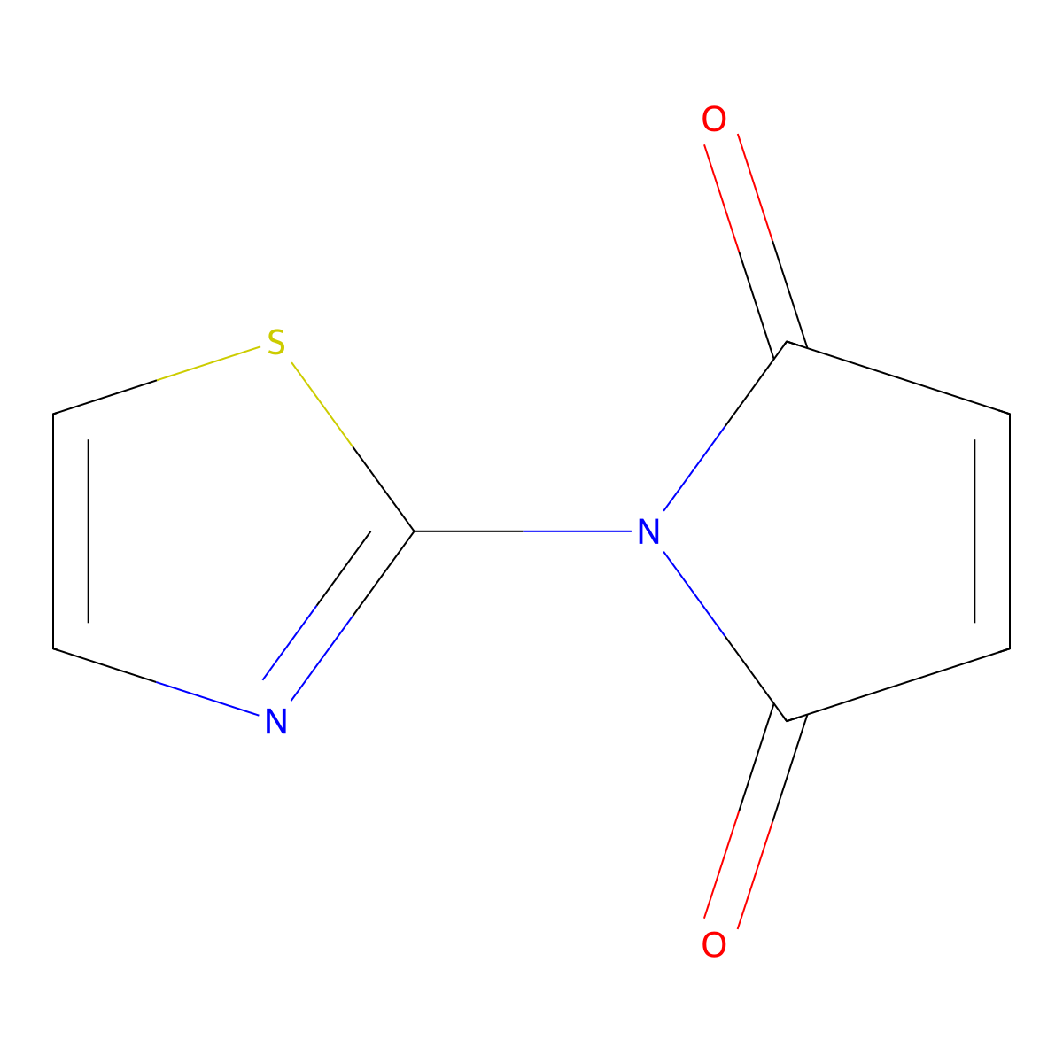 1-(1,3-thiazol-2-yl)-1H-pyrrole-2,5-dione molecular structure, CAS 16131-63-8