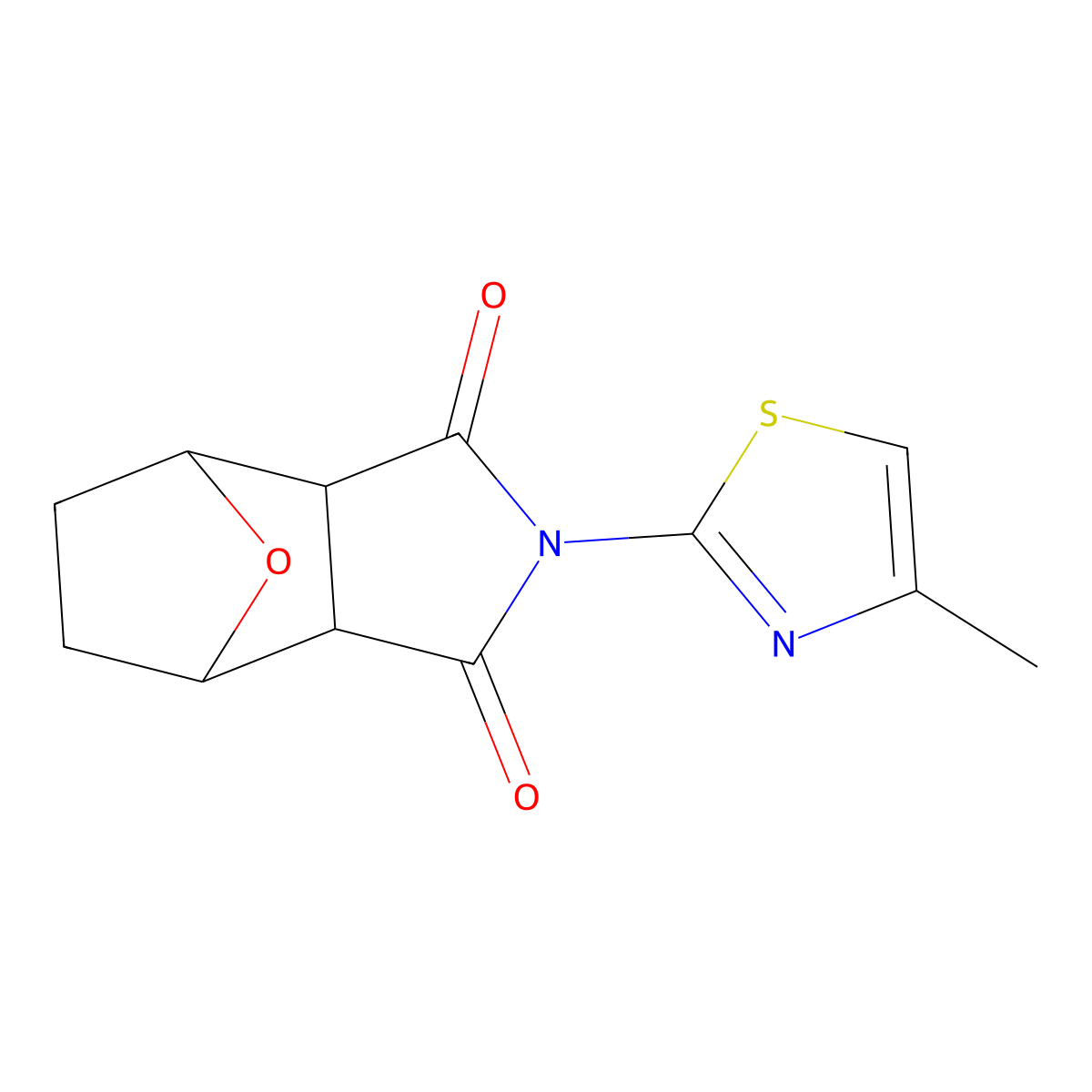 2-(4-Methyl-1,3-thiazol-2-yl)hexahydro-1h-4,7-epoxyisoindole-1,3(2h)-dione molecular structure, CAS 16131-74-1