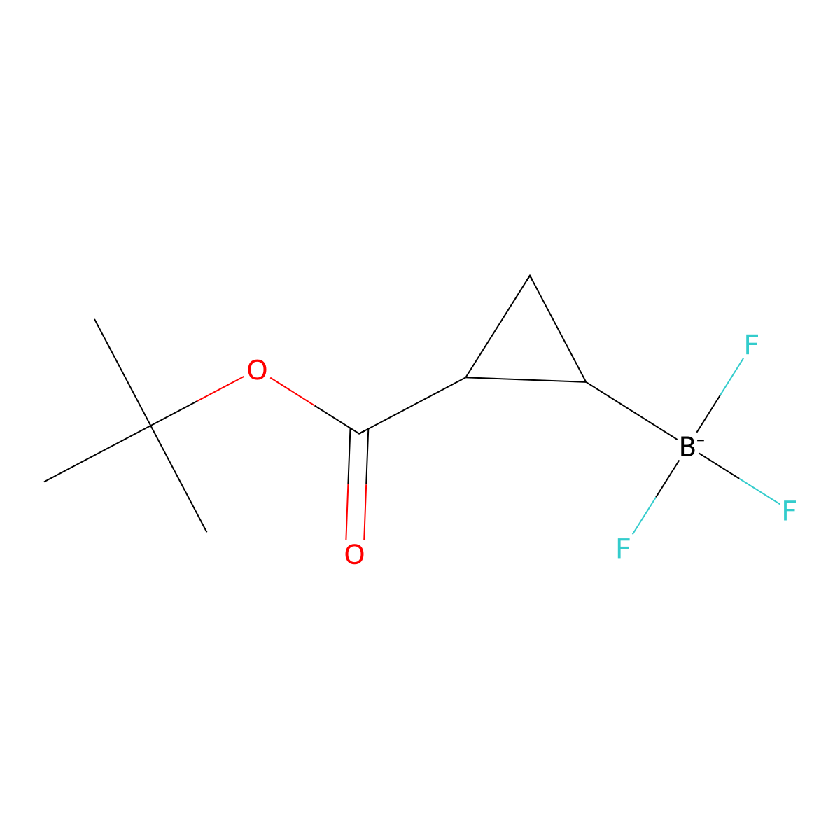 trifluoro-[(1R,2R)-2-[(2-methylpropan-2-yl)oxycarbonyl]cyclopropyl]boranuide molecular structure, CAS 1613109-15-1