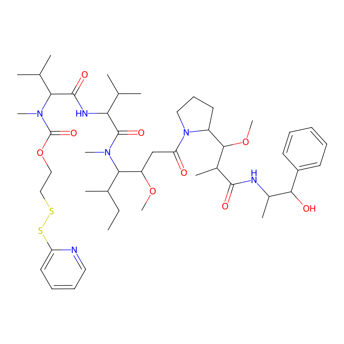 Pds-mmae molecular structure, CAS 1613113-44-2