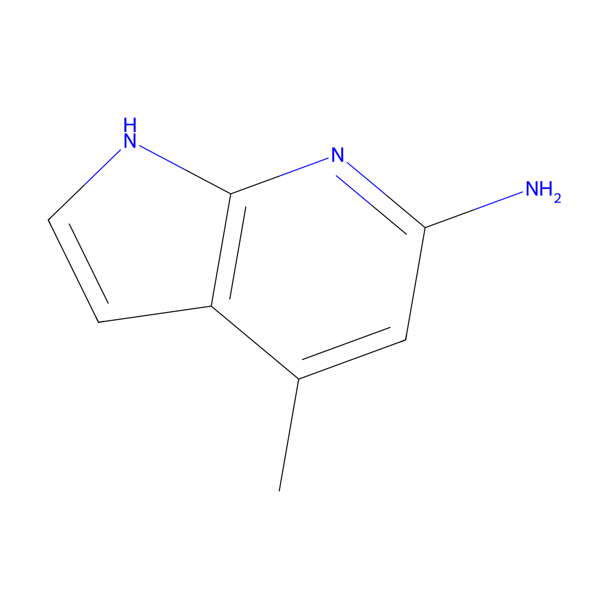 4-methyl-1H-pyrrolo[2,3-b]pyridin-6-amine molecular structure, CAS 1613146-39-6