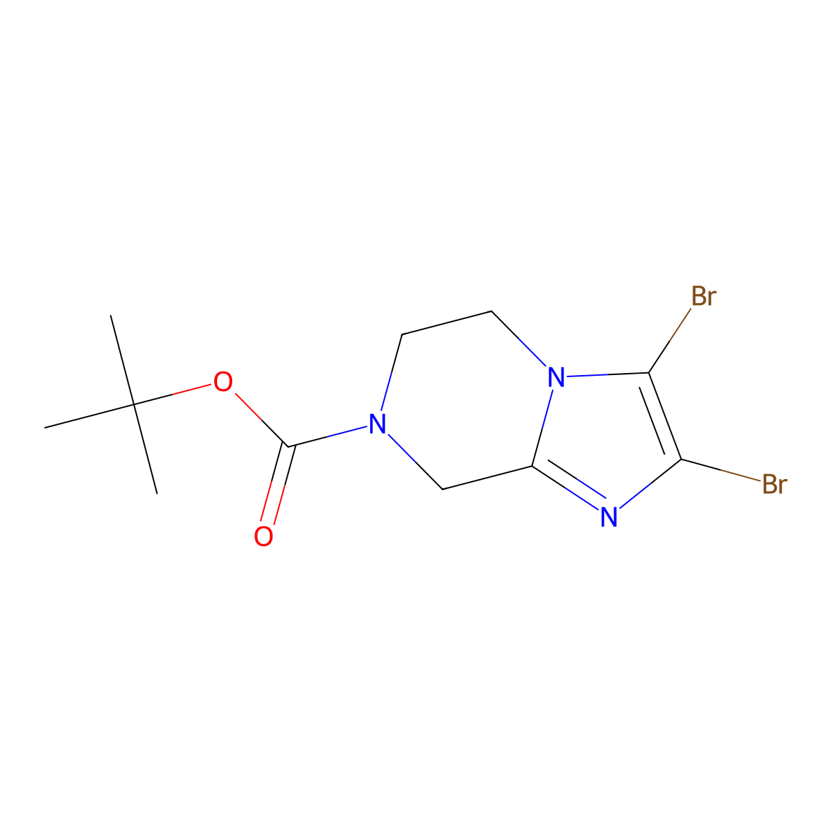 tert-Butyl 2,3-dibromo-5,6-dihydroimidazo[1,2-a]pyrazine-7(8H)-carboxylate molecular structure, CAS 1613148-22-3