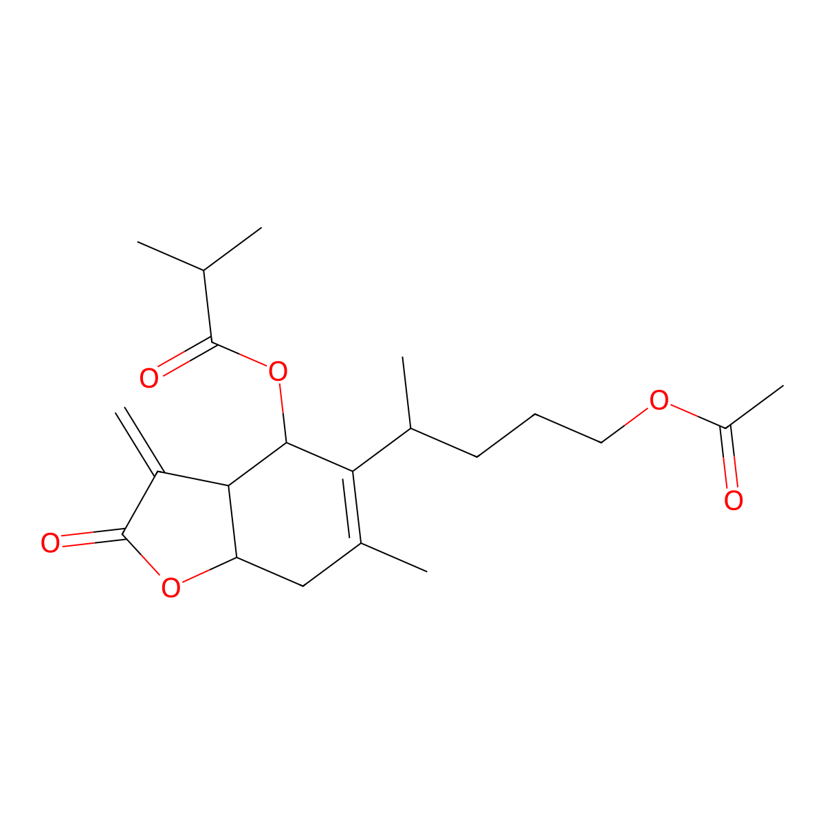 1-O-Acetyl-6-O-isobutyrylbritannilactone molecular structure, CAS 1613152-34-3