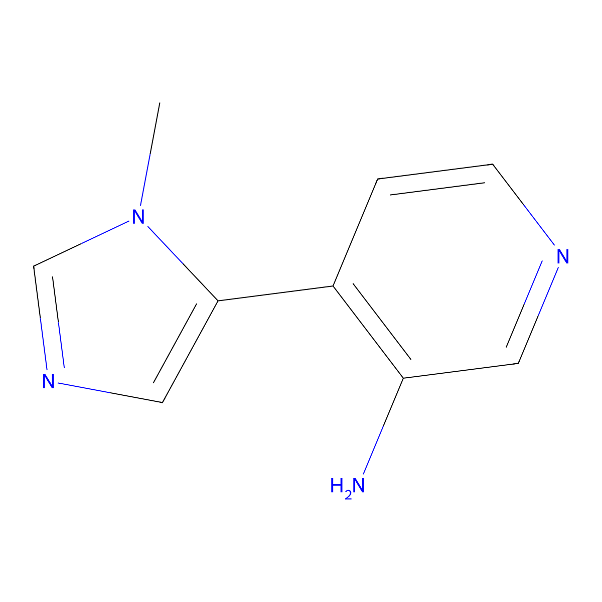 4-(1-Methyl-1H-imidazol-5-yl)pyridin-3-amine molecular structure, CAS 1613199-38-4