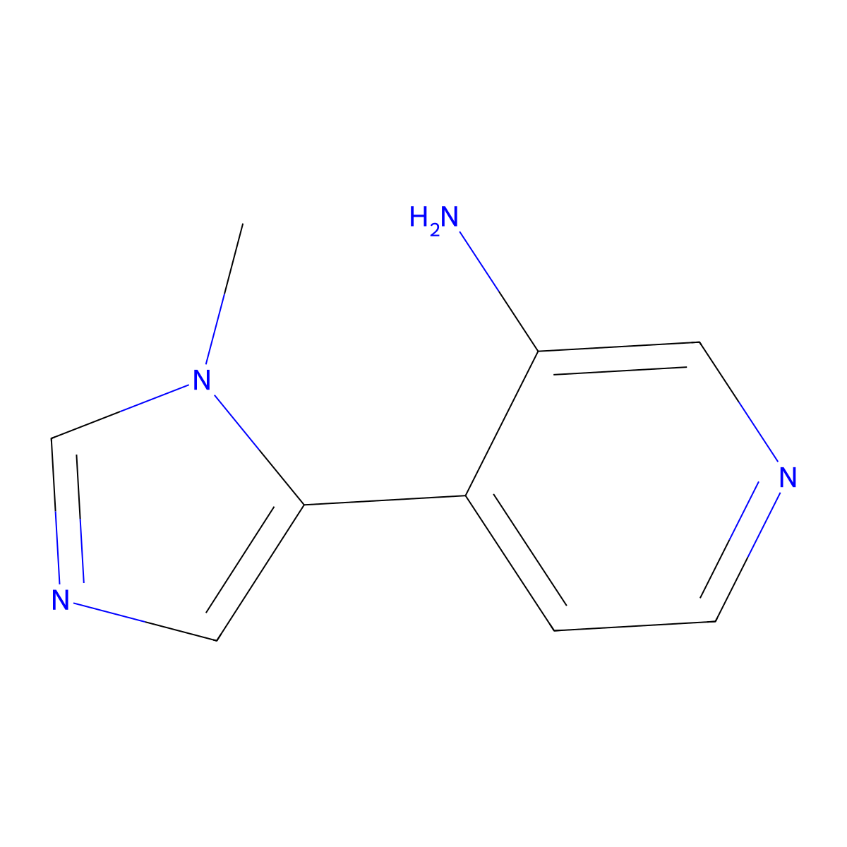 4-(1-Methyl-1H-imidazol-5-yl)pyridin-3-amine molecular structure, CAS 1613199-38-4