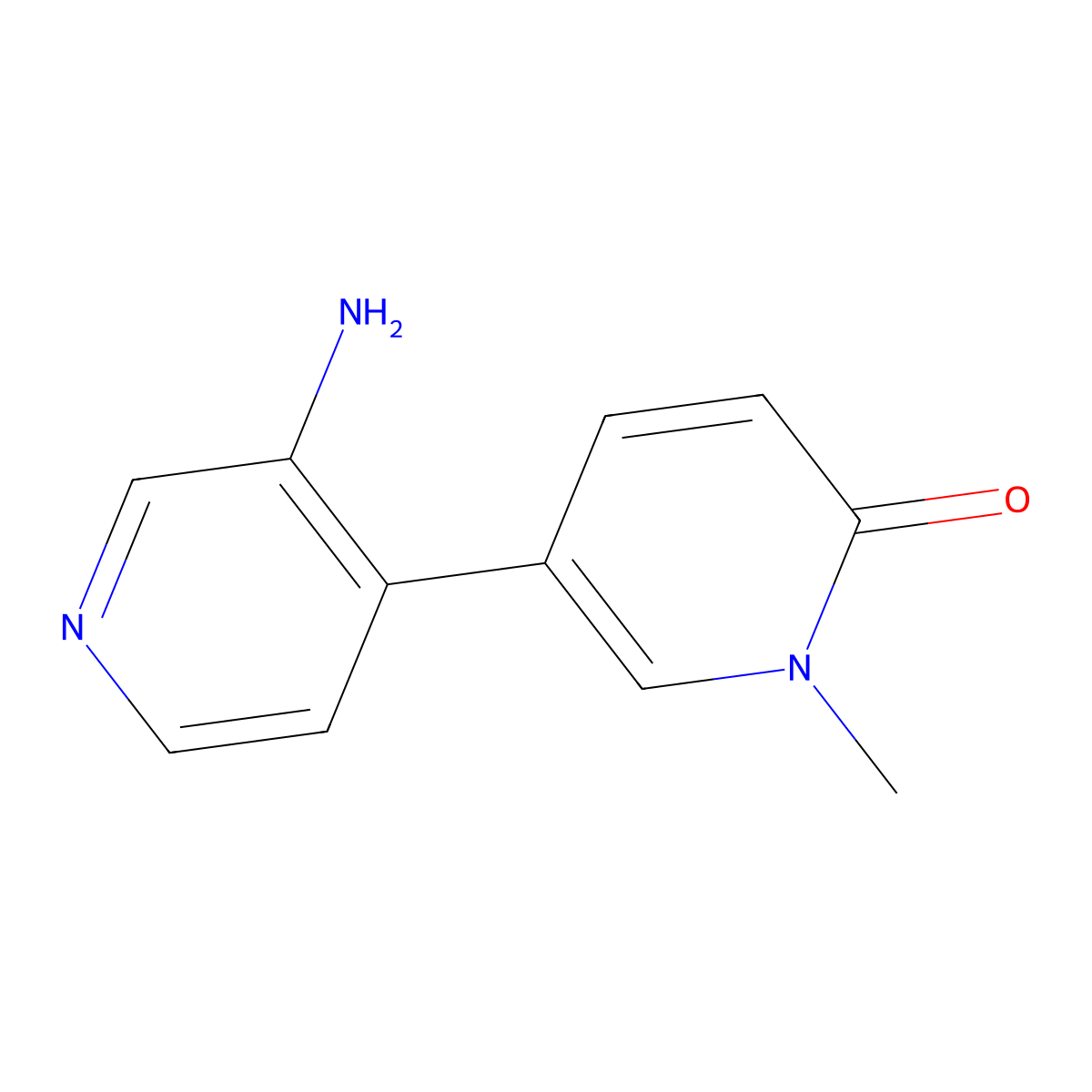 3'-Amino-1-methyl[3,4'-bipyridin]-6(1H)-one molecular structure, CAS 1613199-40-8
